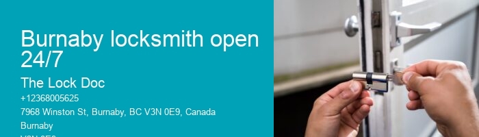 Burnaby locksmith open 24/7