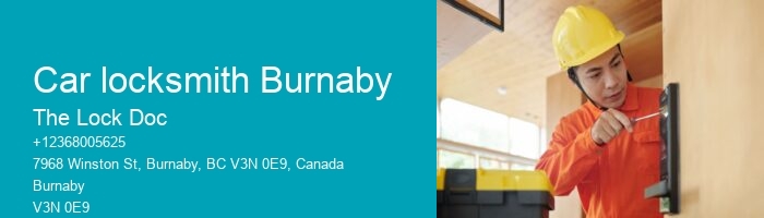 Car locksmith Burnaby