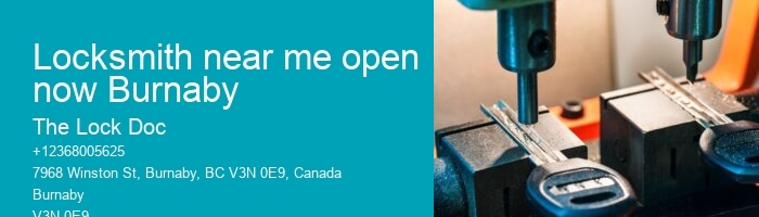 Locksmith near me open now Burnaby