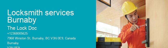 Locksmith services Burnaby